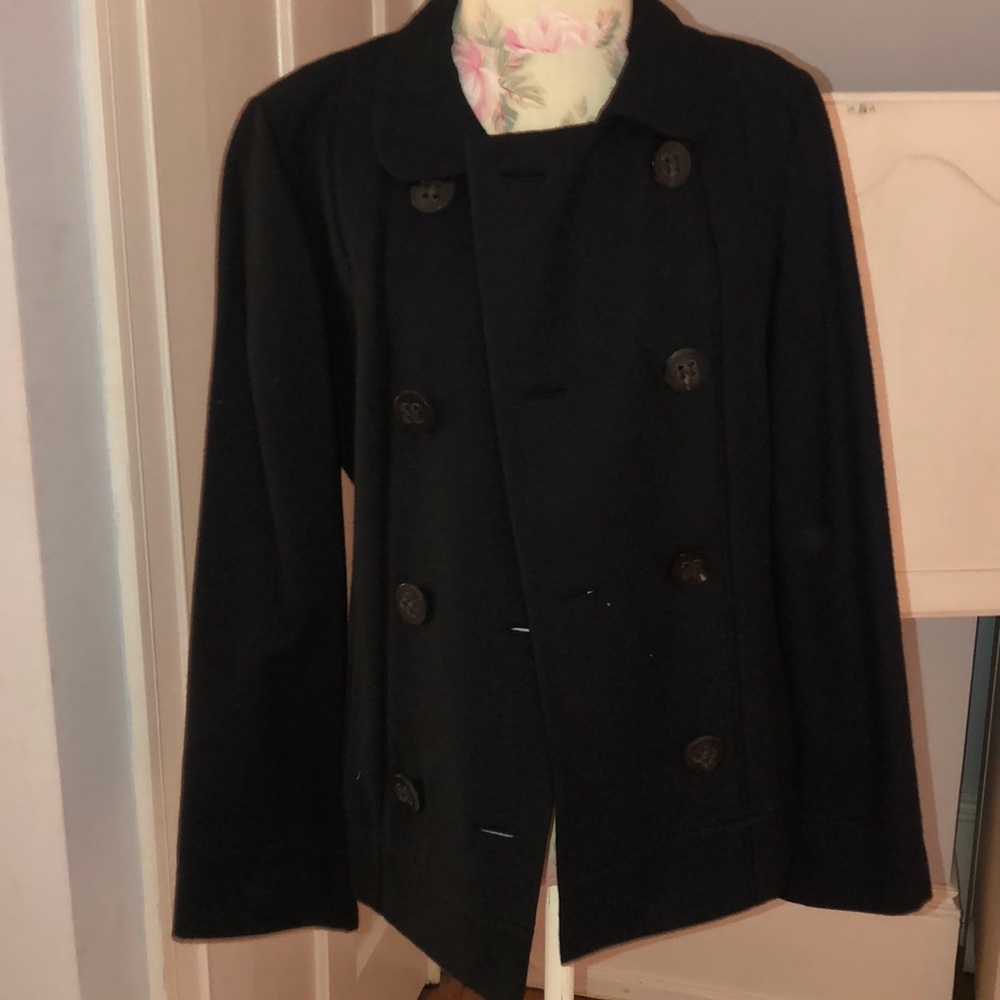Tory Burch short black peacoat